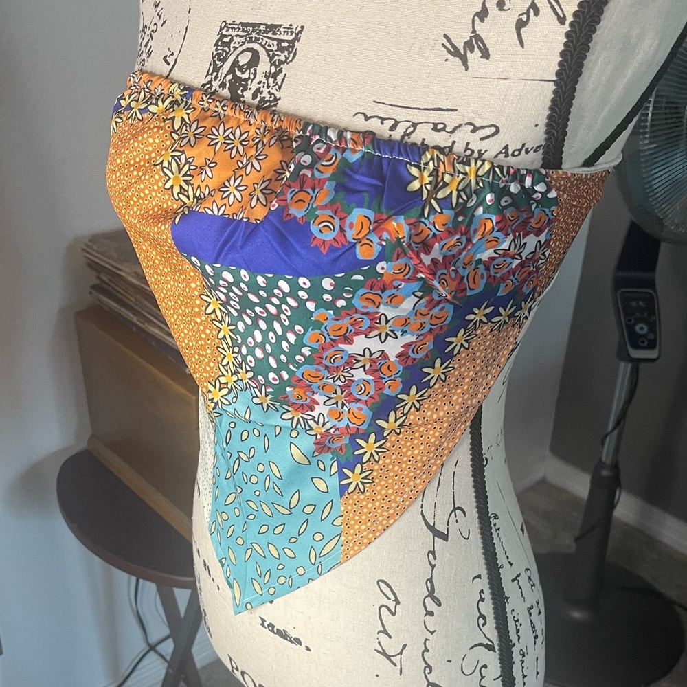 NEW- Handkerchief Top Multi Colored floral, boho designs Size S and M available - Picture 3 of 16